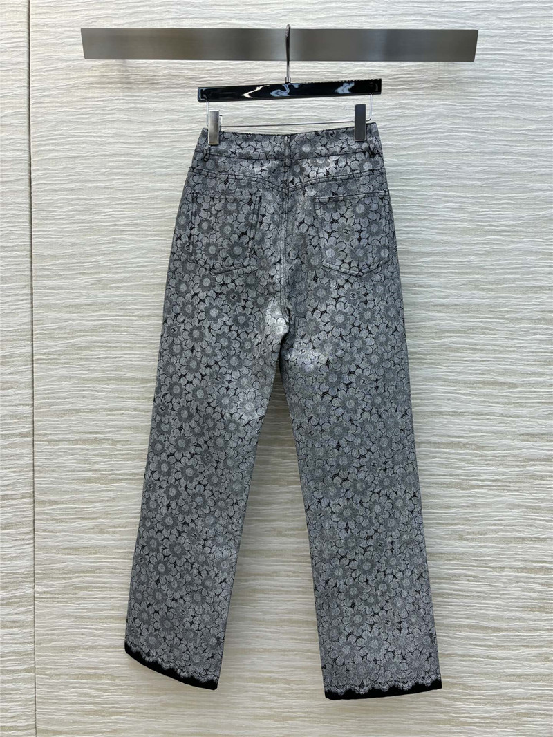 Ch**el l high waist straight pants