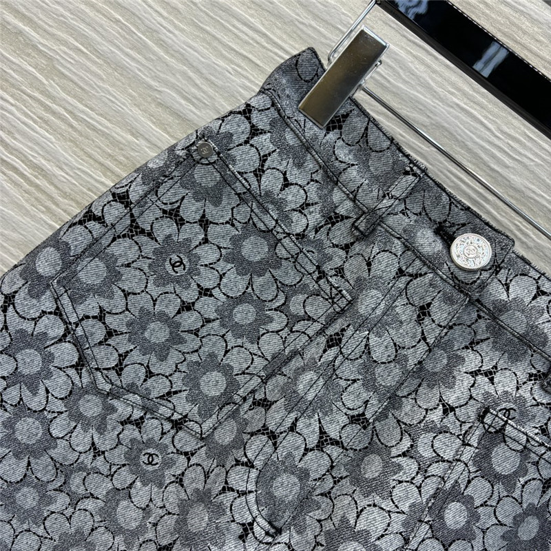 Ch**el a-line denim skirt