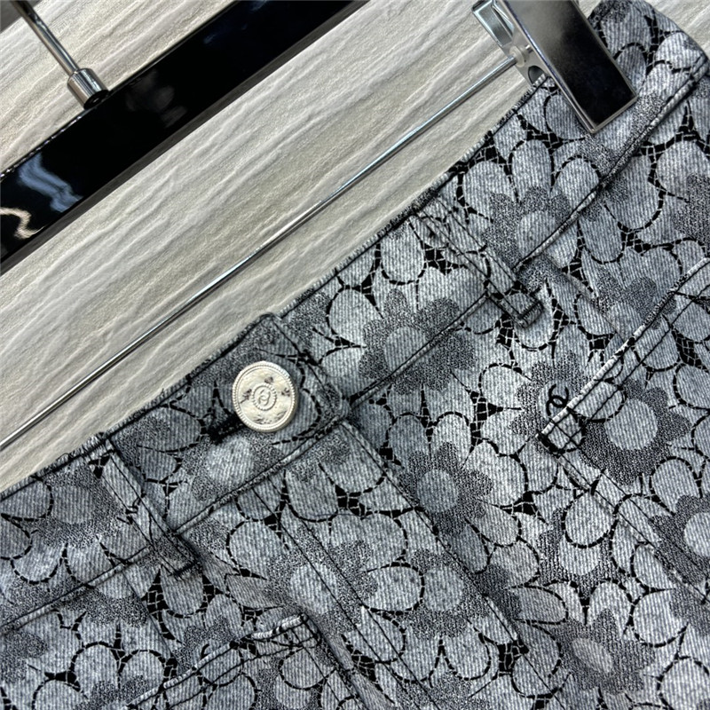 Ch**el a-line denim skirt