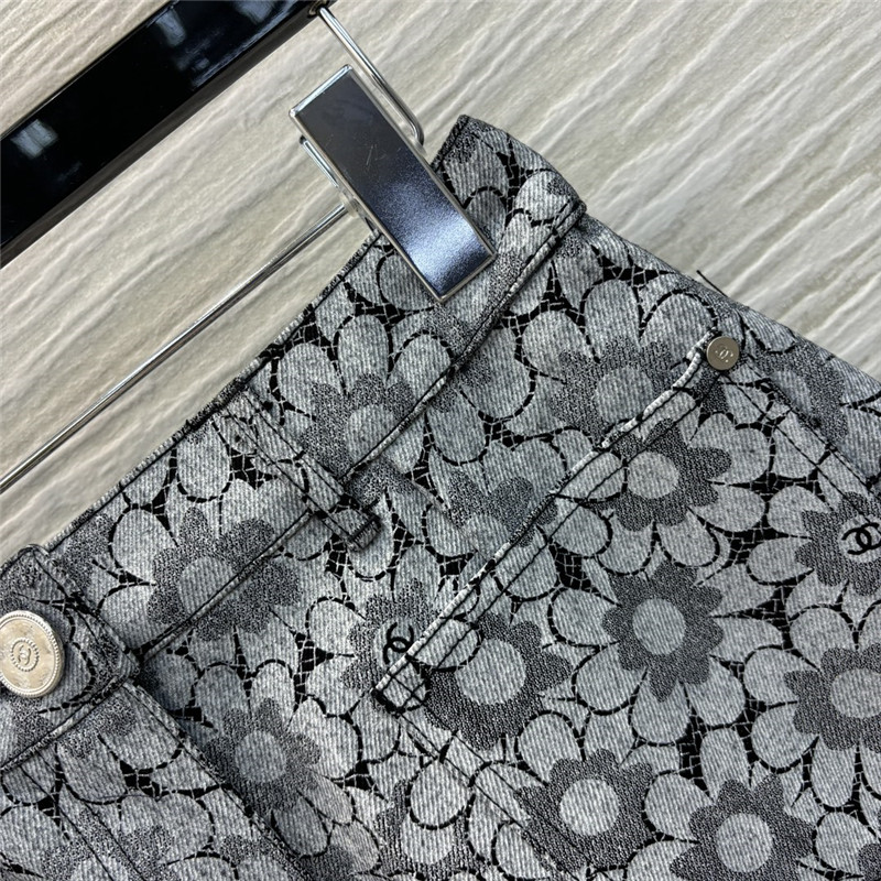 Ch**el a-line denim skirt