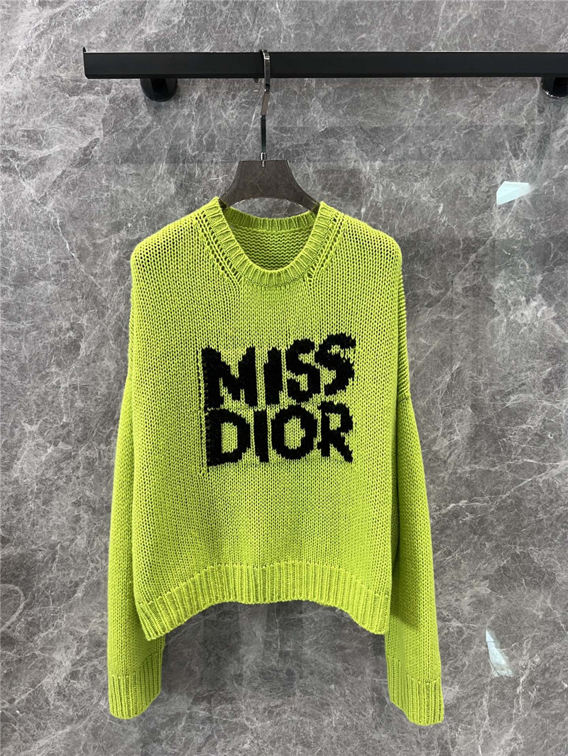 miss D10r oversized knit sweater in cobalt green