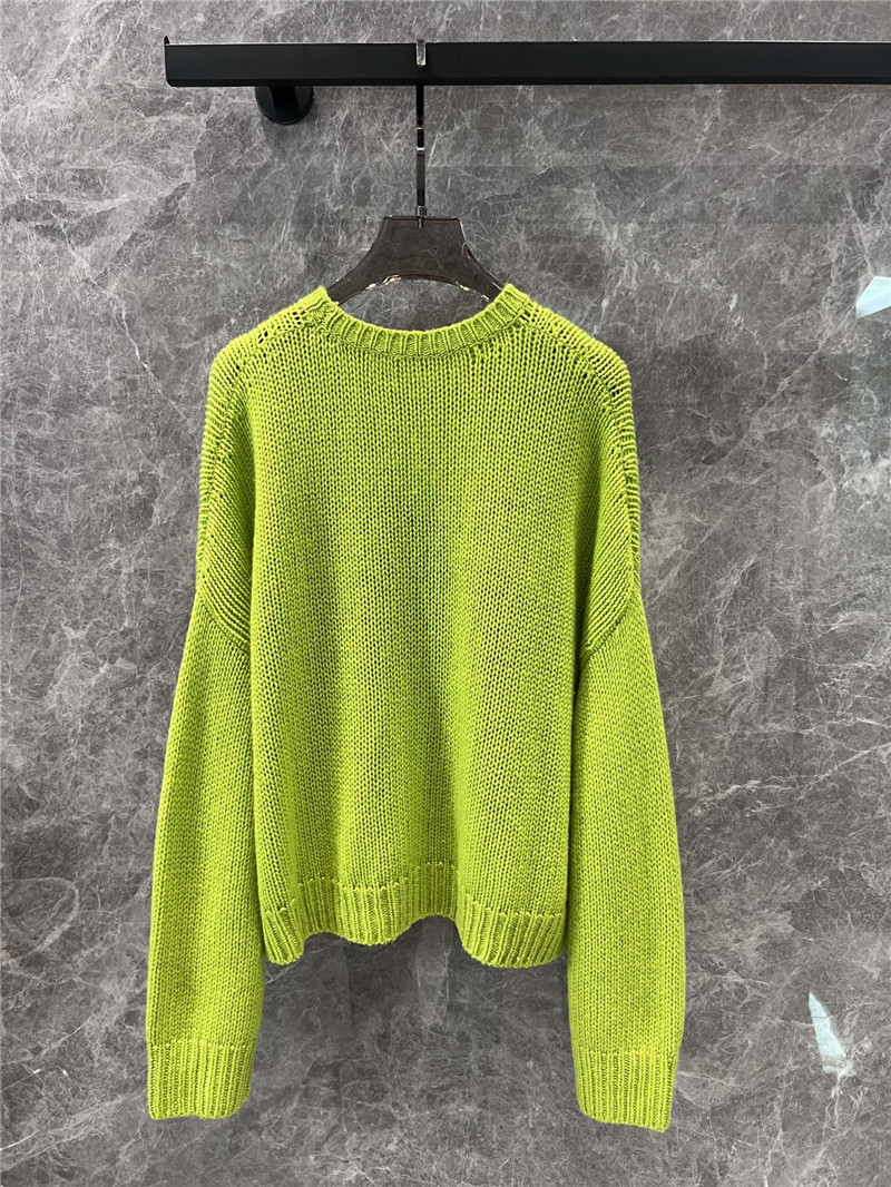miss D10r oversized knit sweater in cobalt green