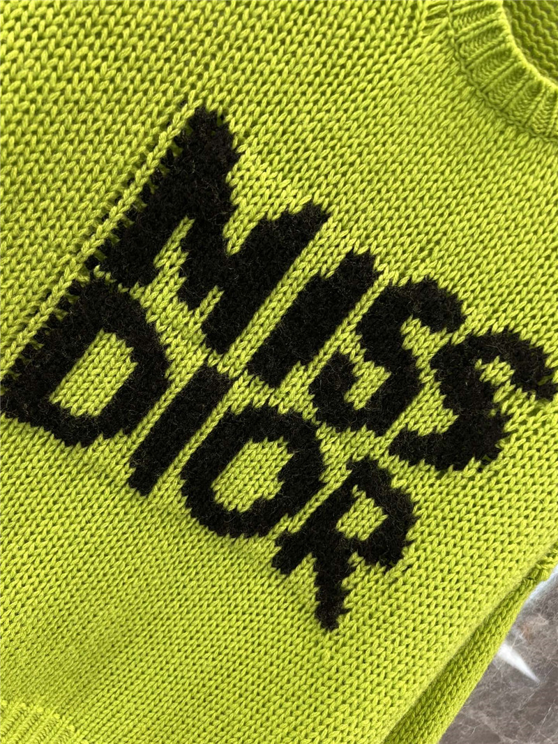 miss D10r oversized knit sweater in cobalt green