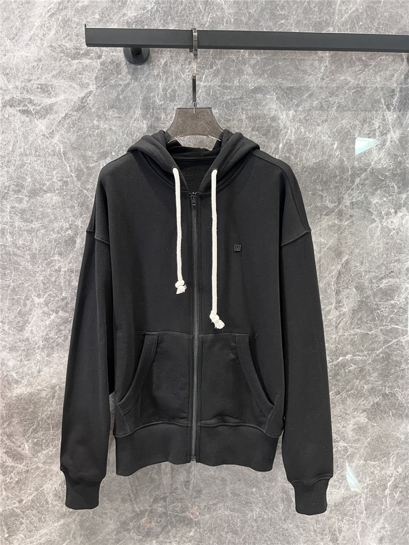 Acne Studios Hooded Zip Sweater Black