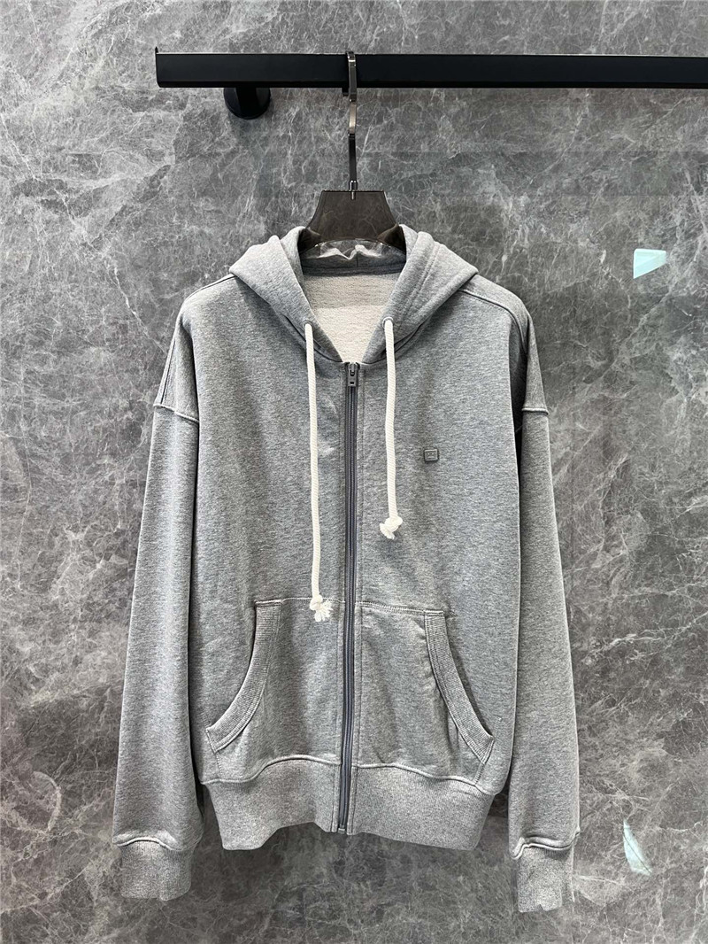 Acne Studios Hooded Zip Sweater Grey