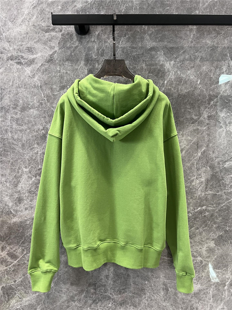 Acne Studios Hooded Zip Sweater Herb Green