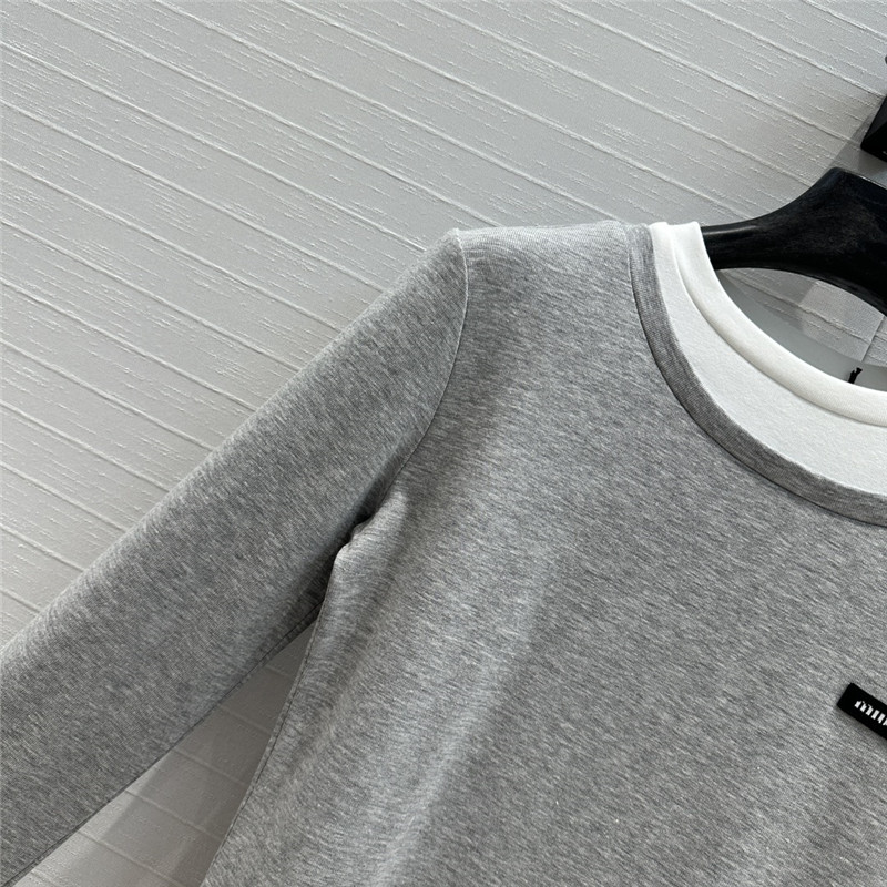M1um1u basic long-sleeved t-shirt