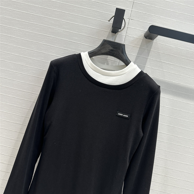 M1um1u basic long-sleeved t-shirt