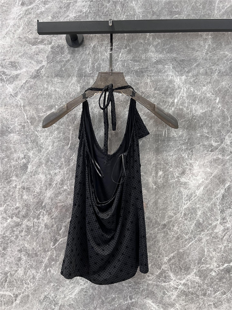 Ch**el ruffled halterneck camisole