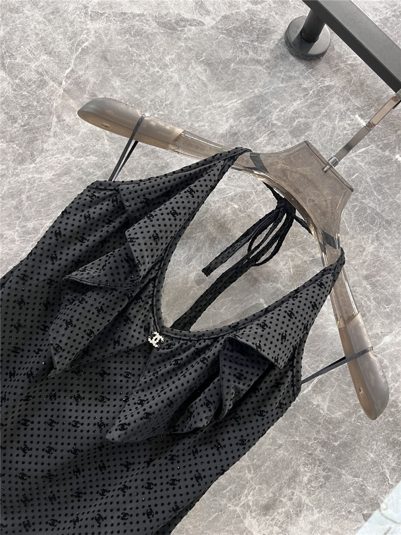 Ch**el ruffled halterneck camisole