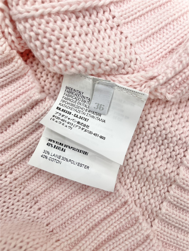 Pra*a open-knit pointelle sweater pink