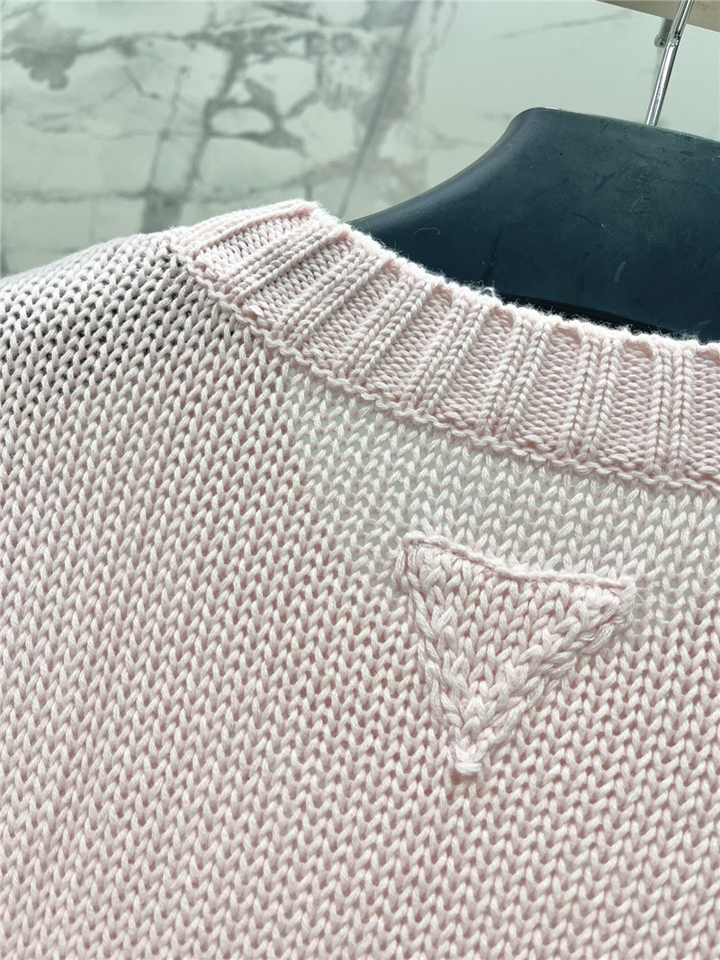 Pra*a open-knit pointelle sweater pink