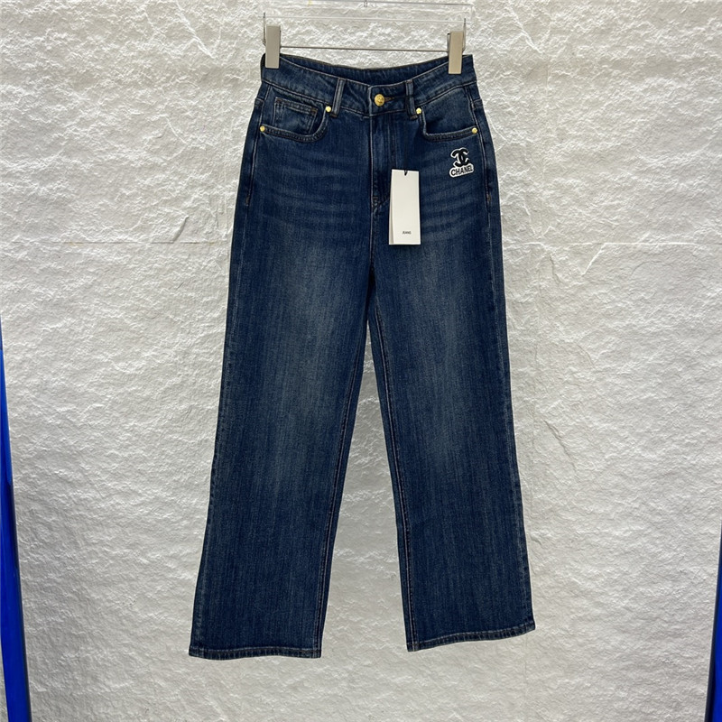 Ch**el wide-leg jeans