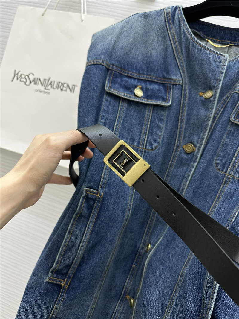 Y51 long denim vest