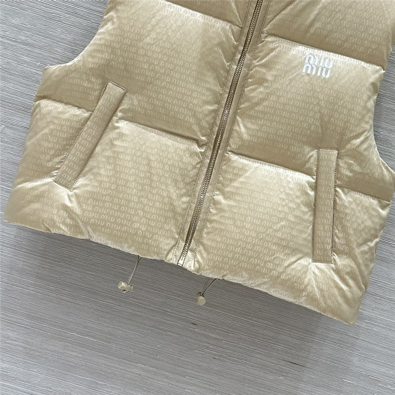 M1um1u jacquard down vest