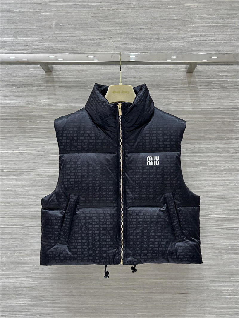 M1um1u jacquard down vest