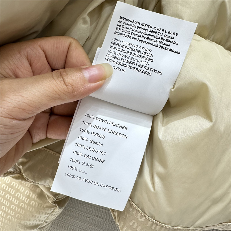 M1um1u short down jacket