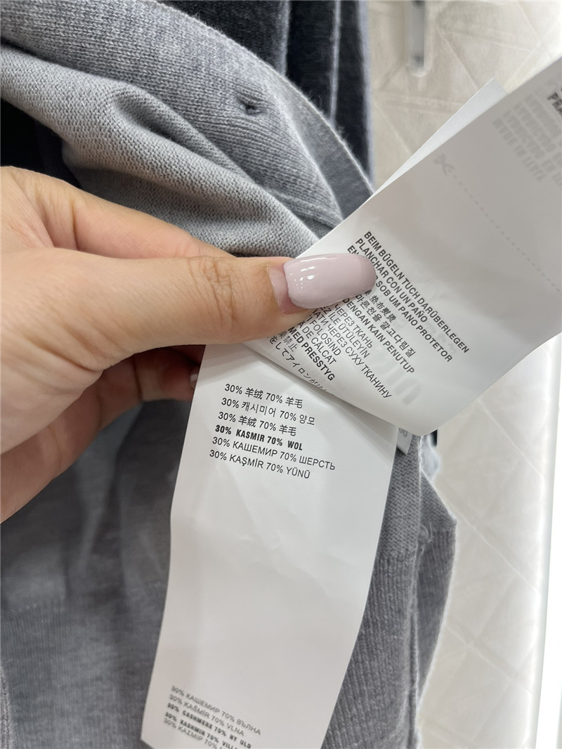 Miu Miu Contrast V-Neck Cardigan Grey