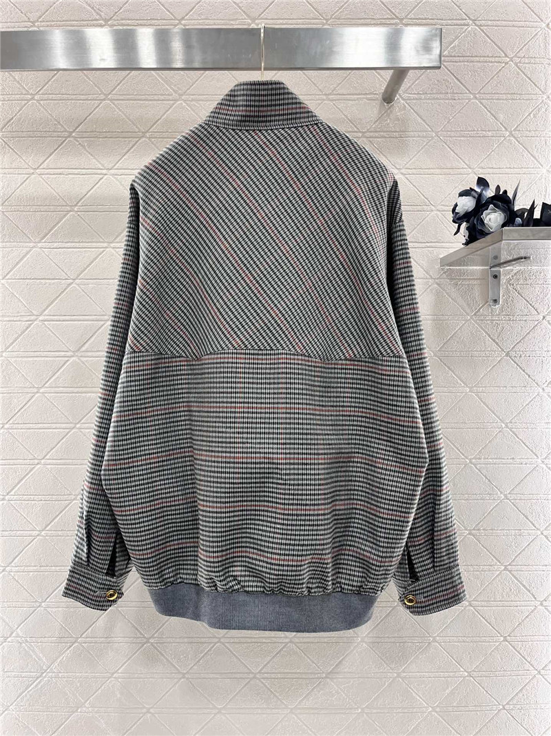 M1um1u wool plaid jacket