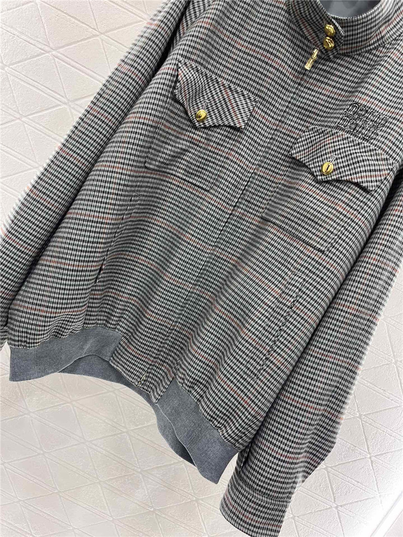 M1um1u wool plaid jacket
