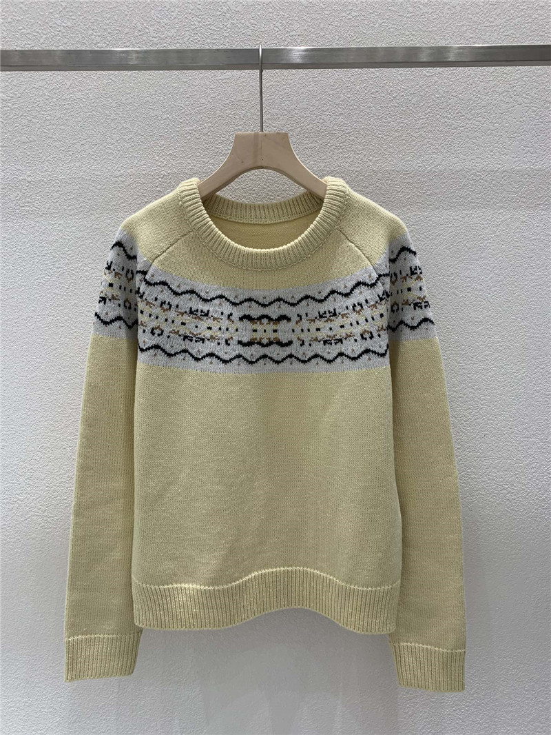 Ce1i*e triomphe fair isle sweater in yellow