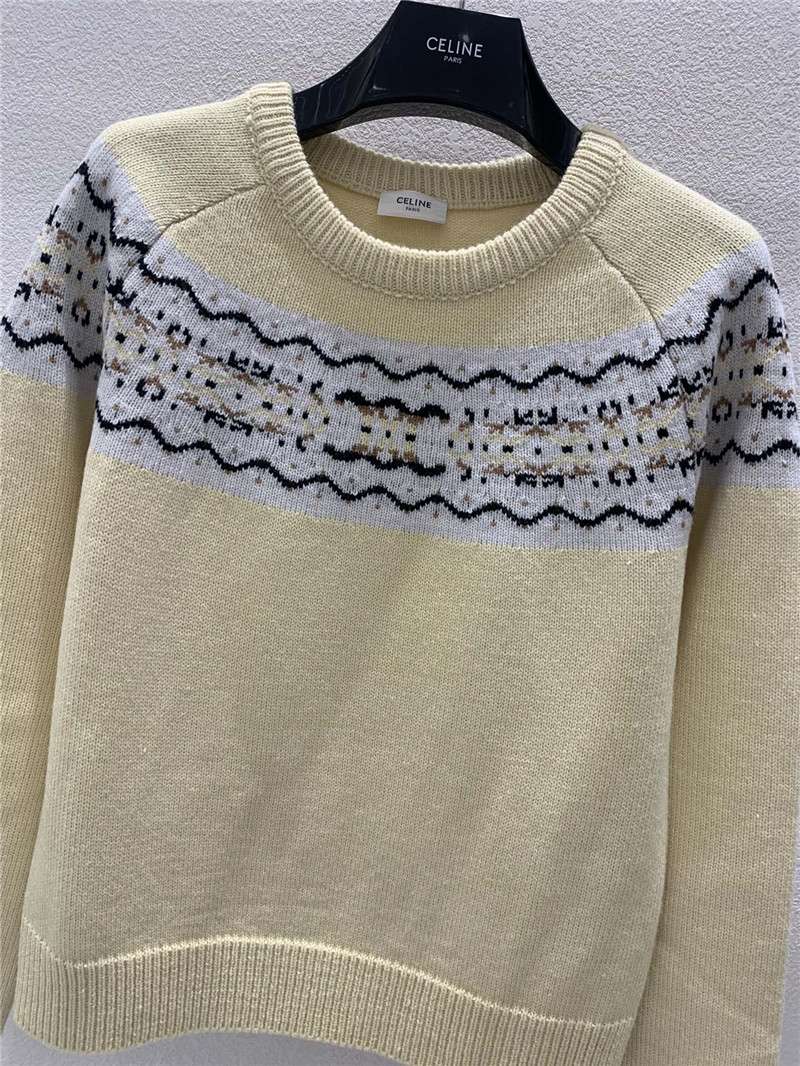 Ce1i*e triomphe fair isle sweater in yellow