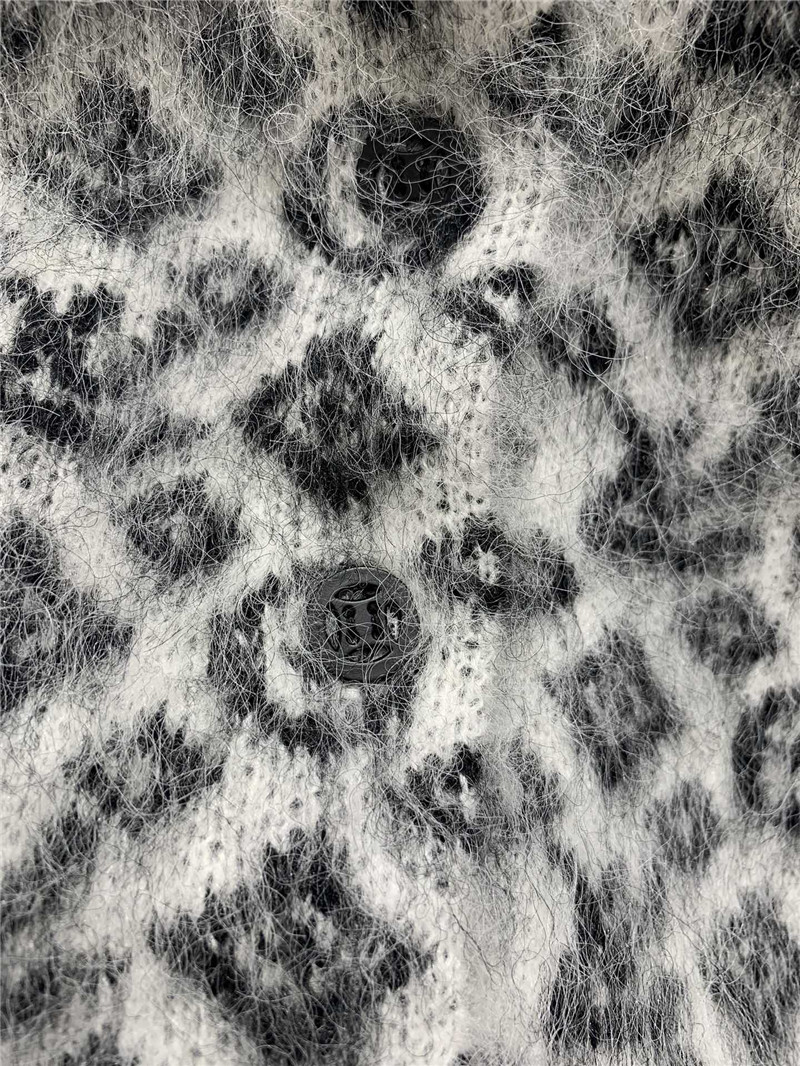 LV Monogram Brushed Knit Cardigan black/white