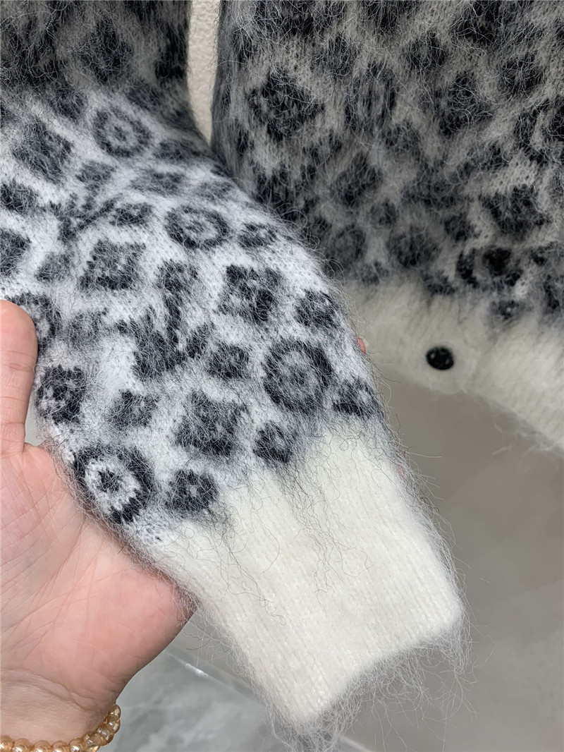 LV Monogram Brushed Knit Cardigan black/white