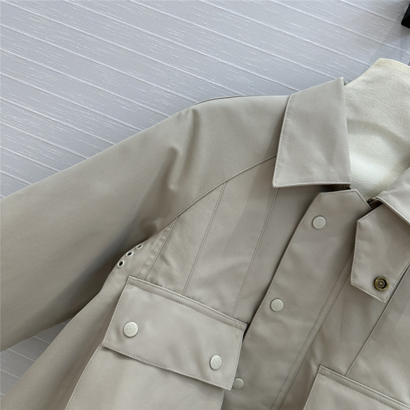 L0ew* khaki trench coat