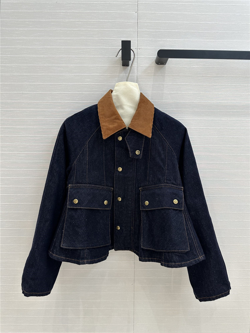 L0ew* lapel denim jacket