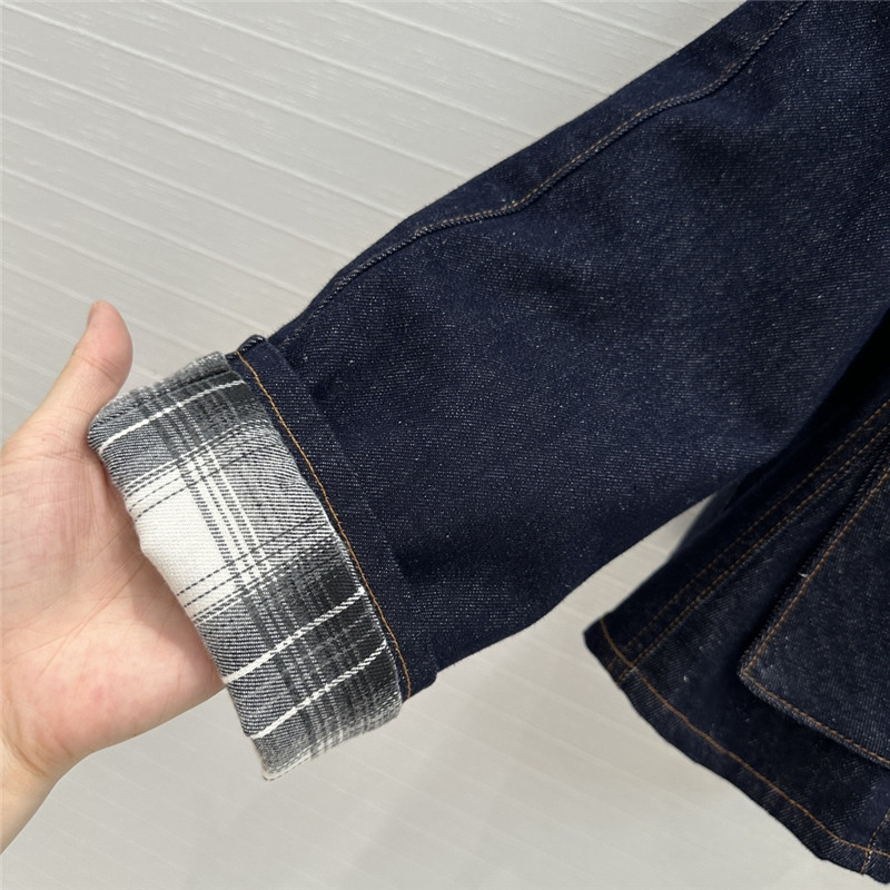 L0ew* lapel denim jacket