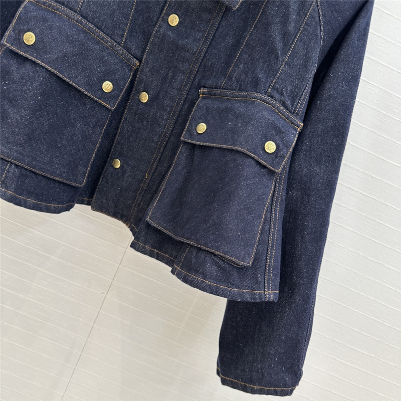 L0ew* lapel denim jacket
