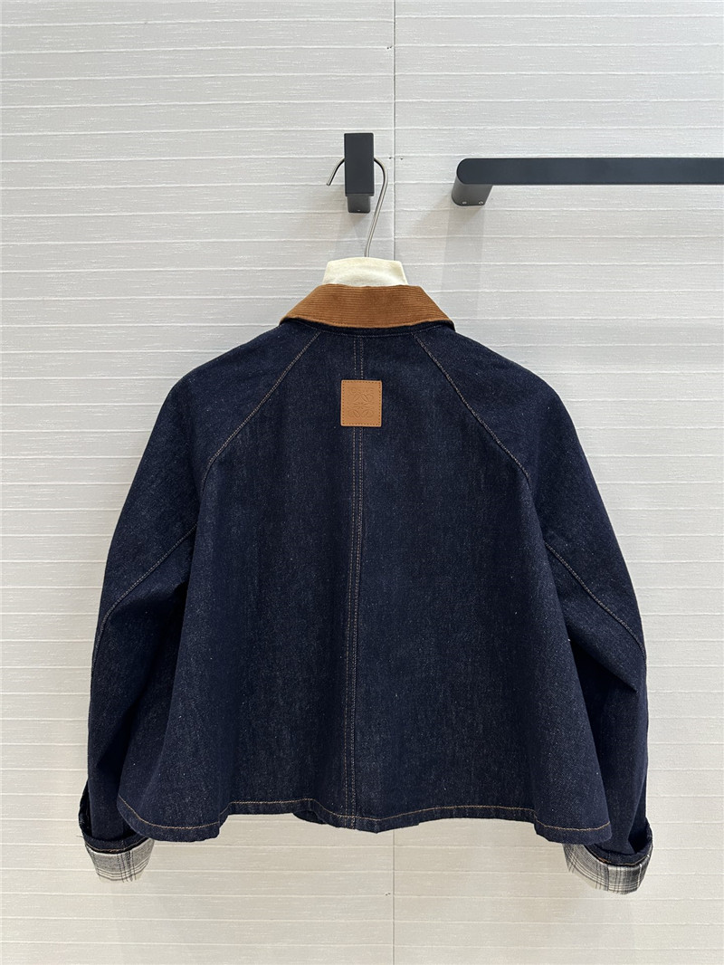 L0ew* lapel denim jacket