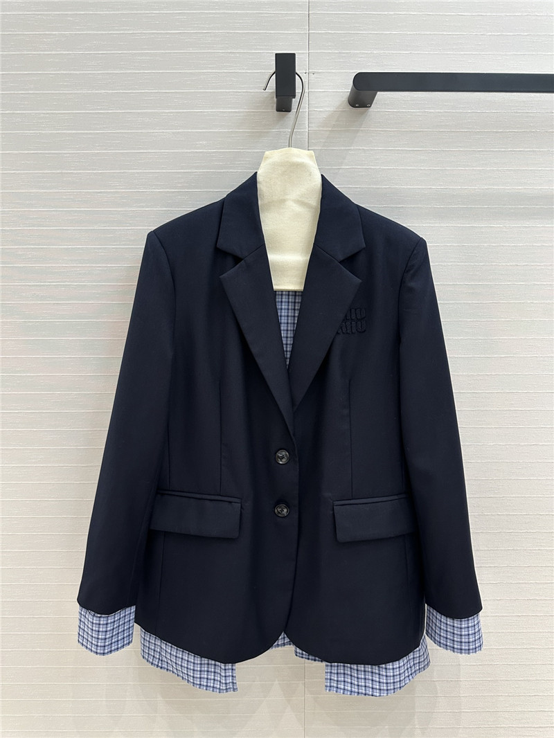 M1um1u fake two piece suit jacket