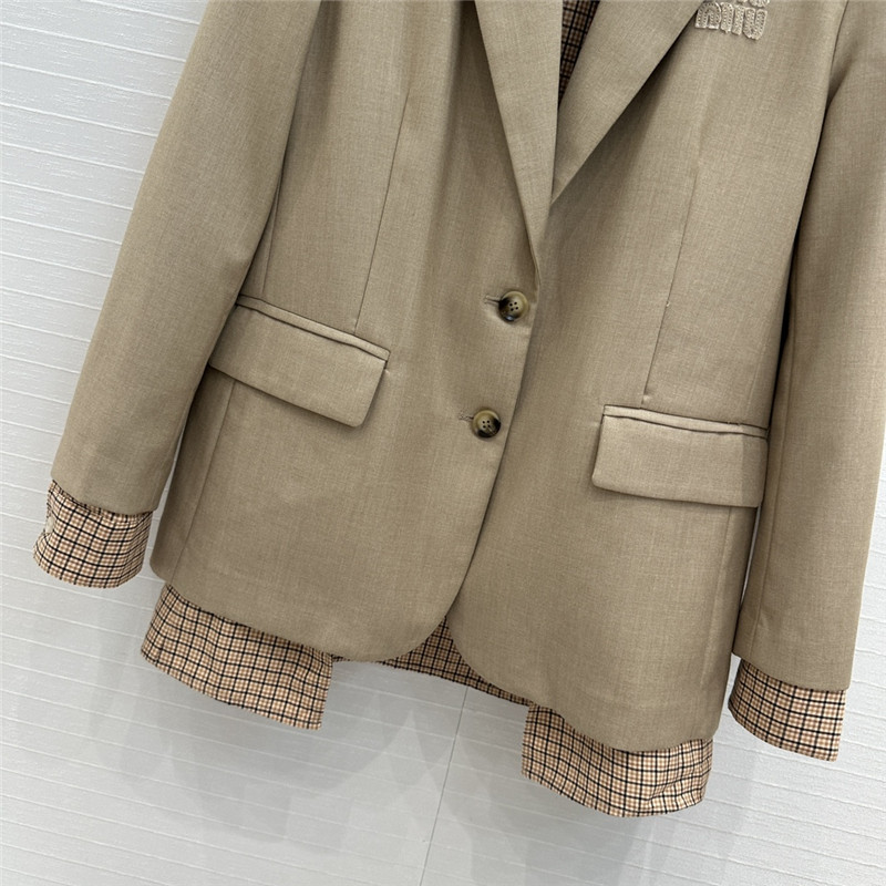 M1um1u fake two piece suit jacket