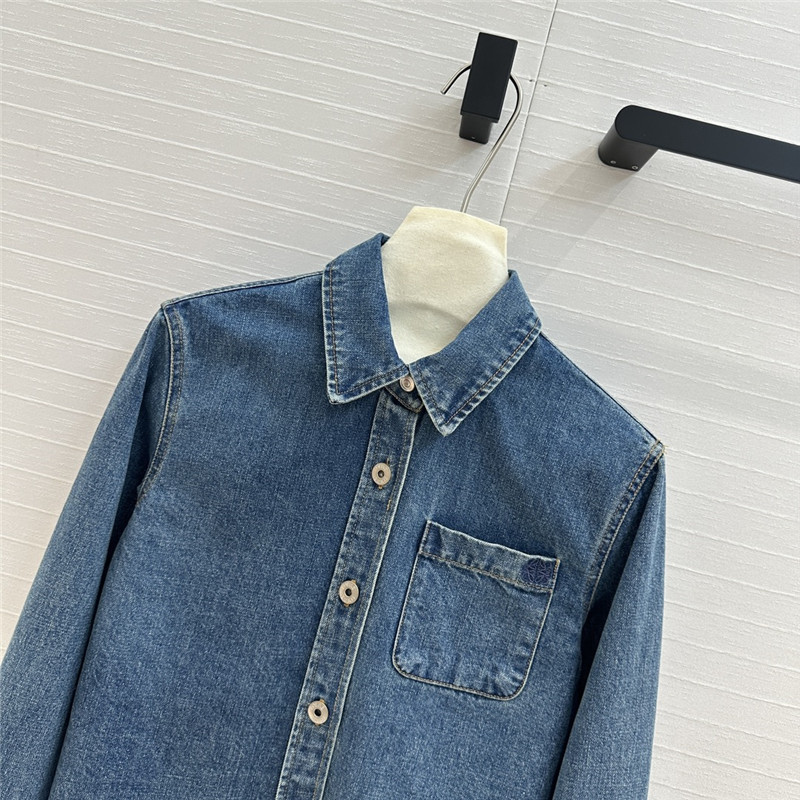 L0ew* cropped denim shirt