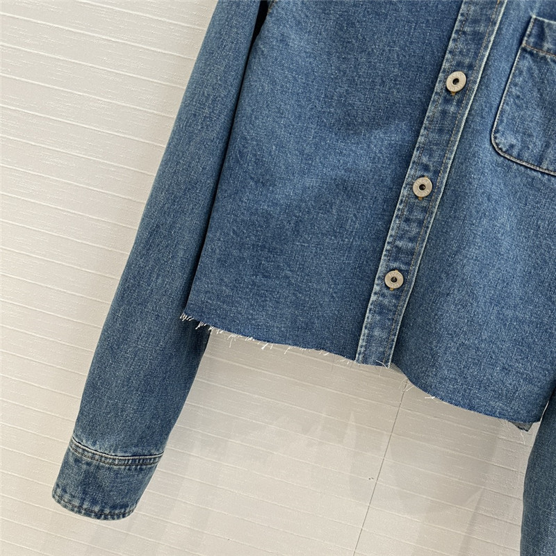 L0ew* cropped denim shirt