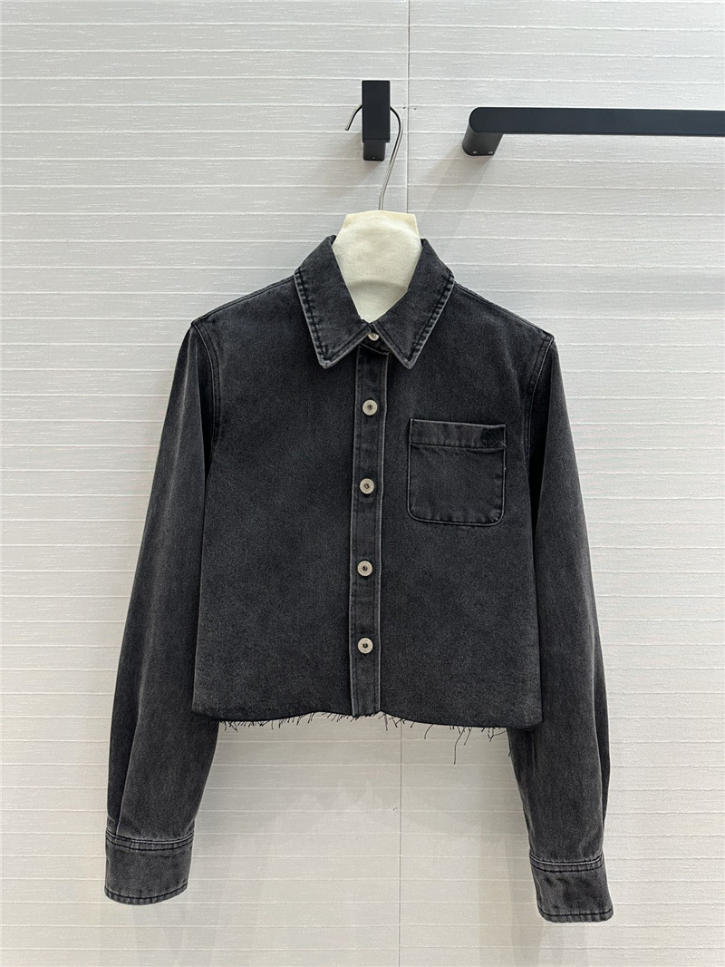 L0ew* cropped denim shirt