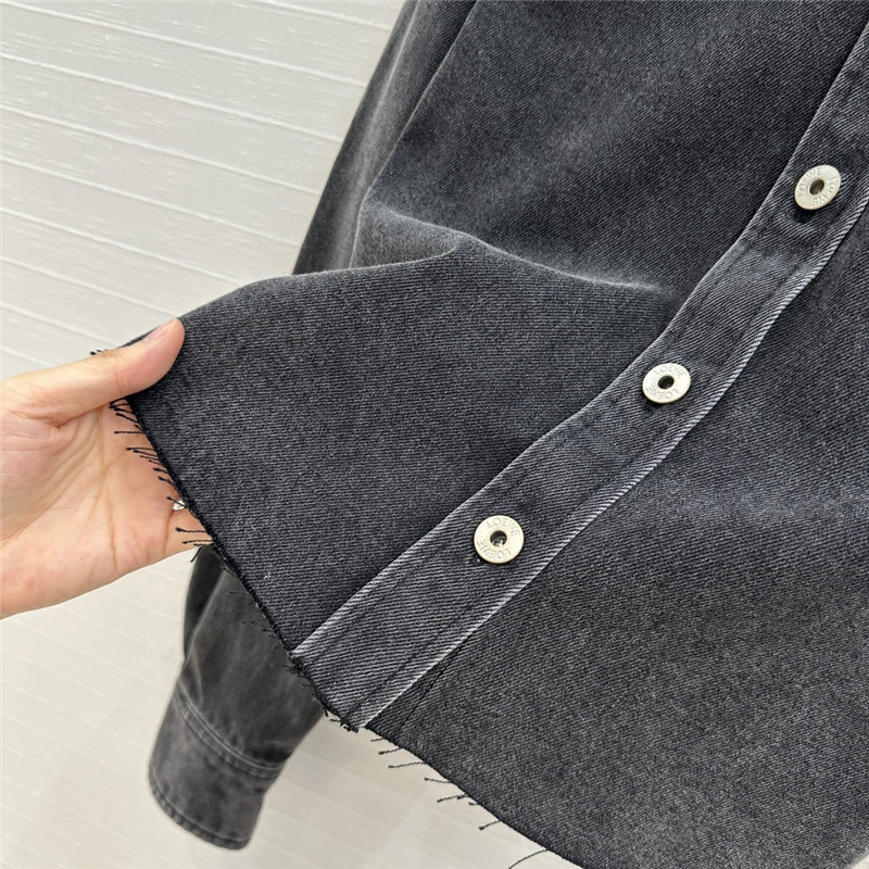 L0ew* cropped denim shirt