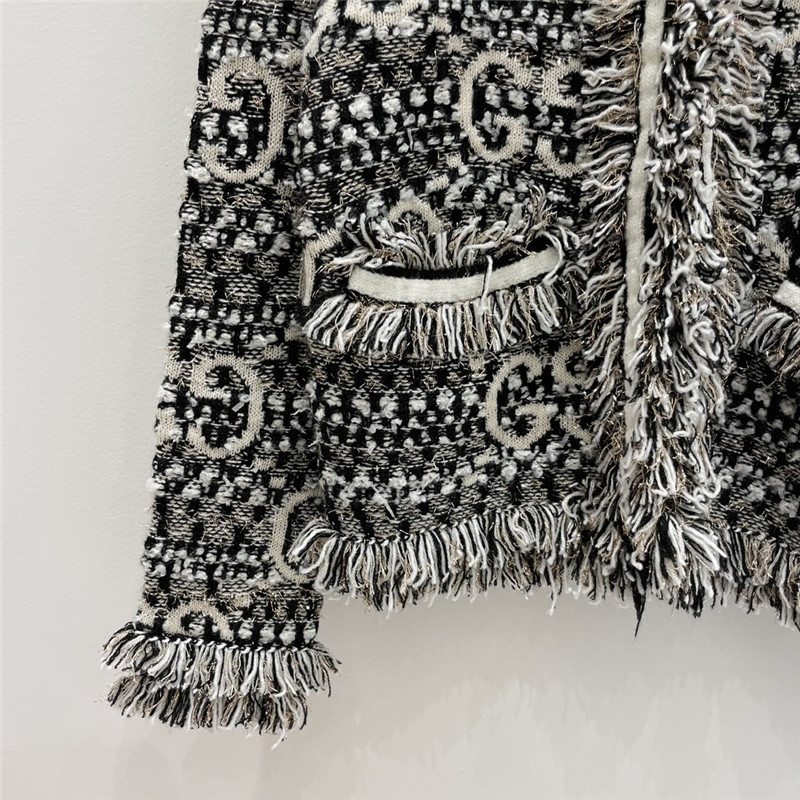 Gvc*1 wool mohair gg cardigan in black