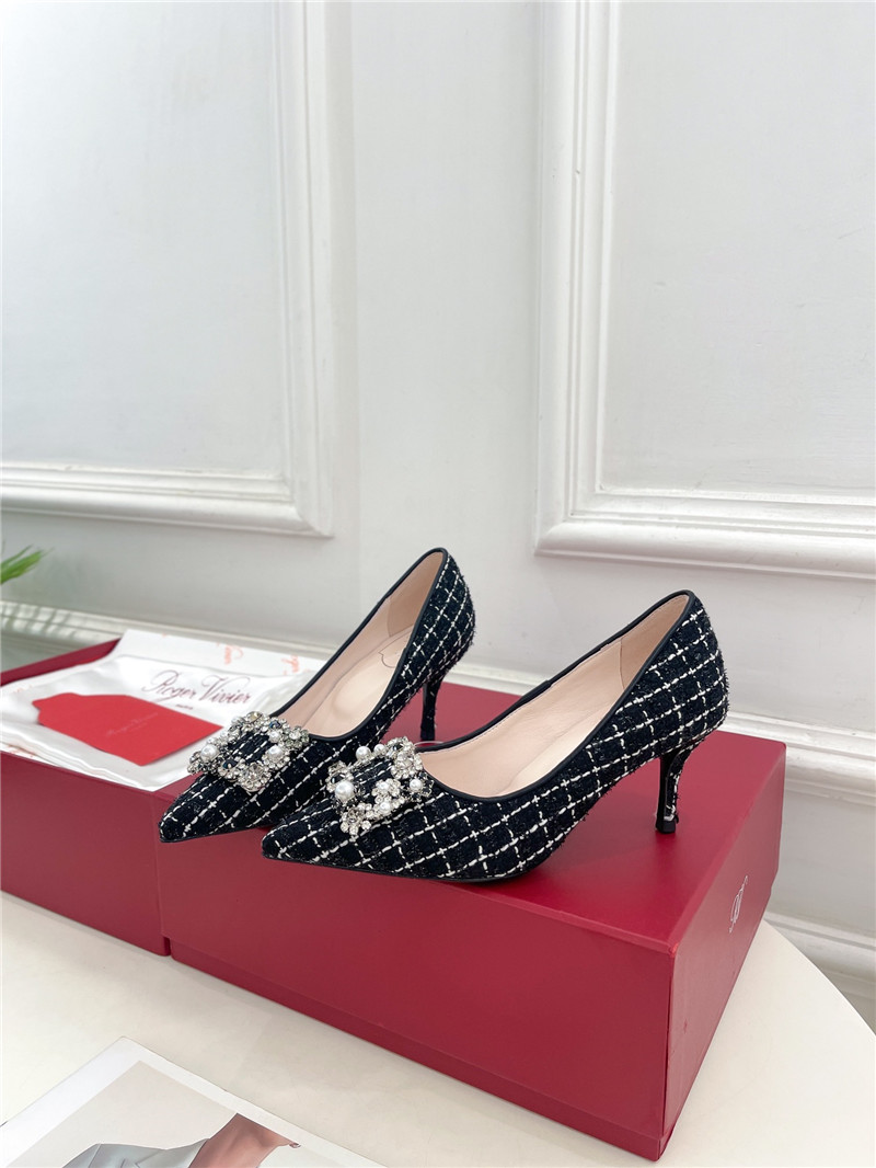 Roger Vivier Efflorescence Pumps 35mm in Black Tweed
