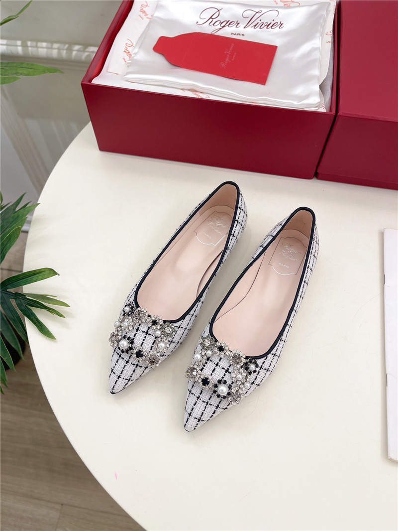 Roger Vivier Efflorescence Flats in Multicolor Tweed