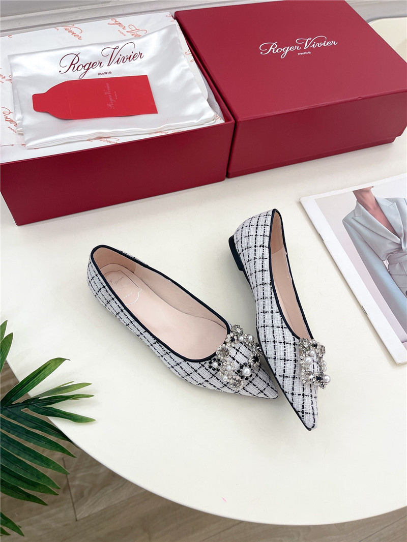 Roger Vivier Efflorescence Flats in Multicolor Tweed