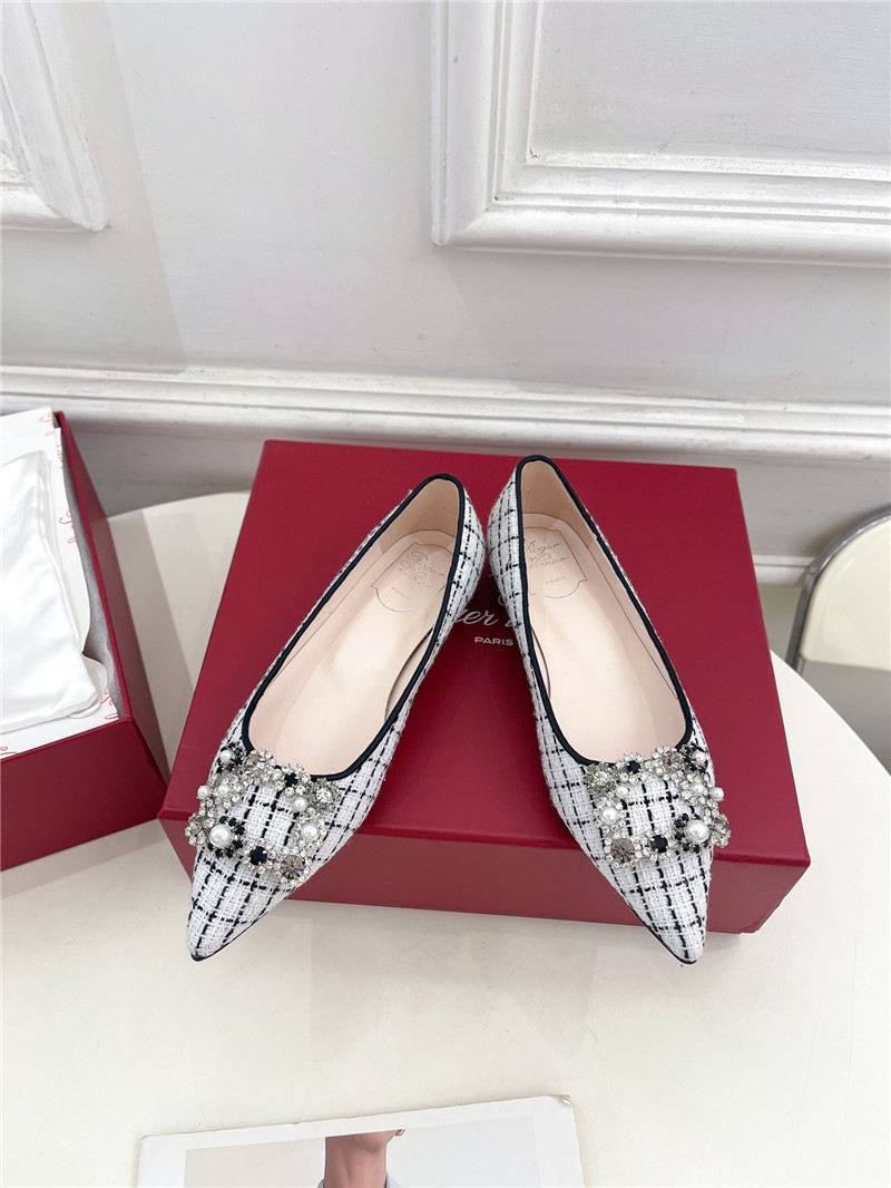 Roger Vivier Efflorescence Flats in Multicolor Tweed