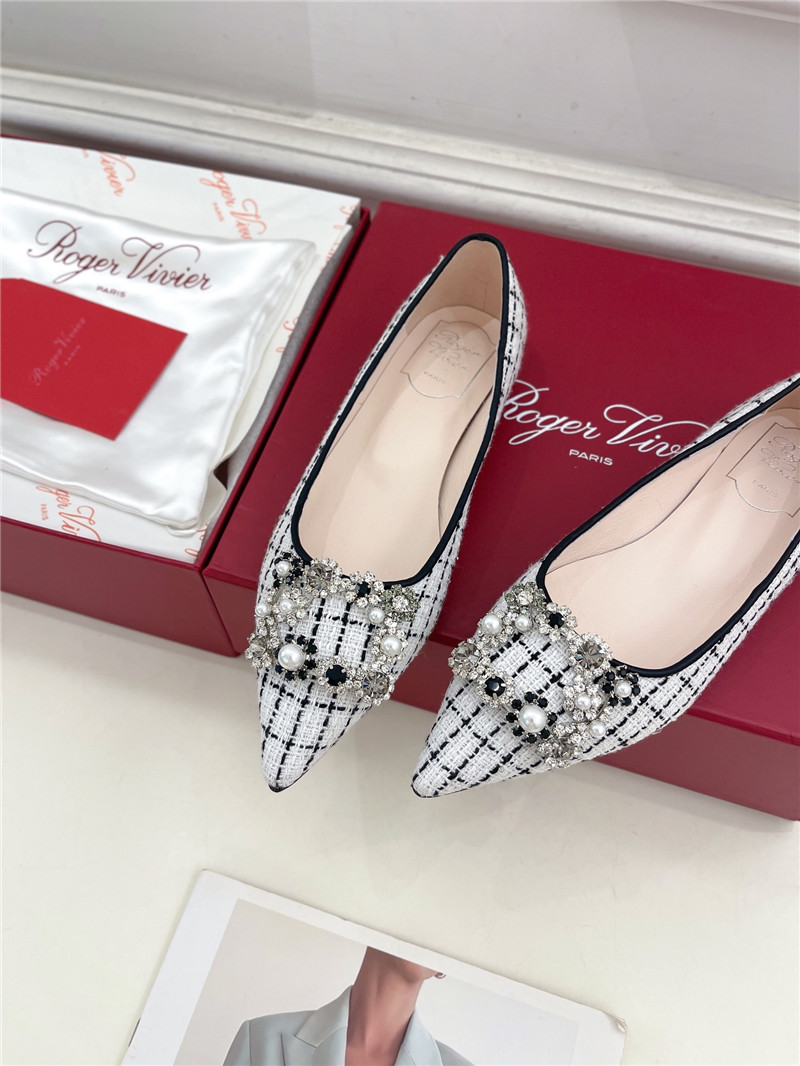 Roger Vivier Efflorescence Flats in Multicolor Tweed