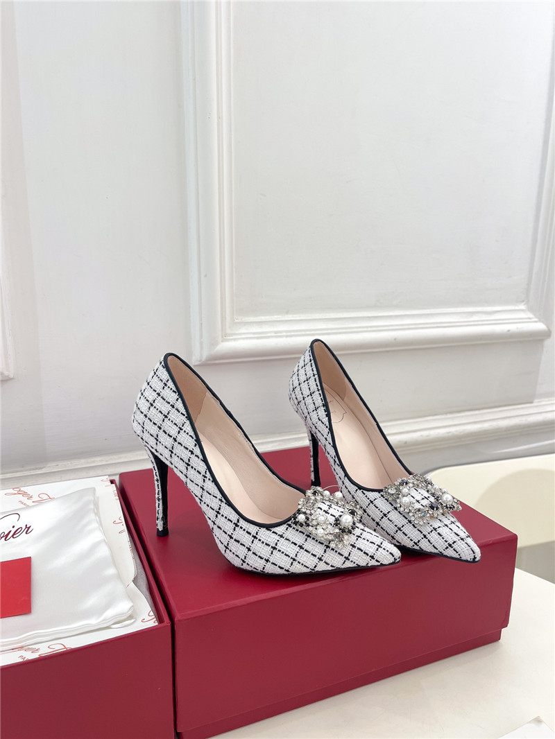 Roger Vivier Efflorescence Pumps 65mm in Multicolour Tweed