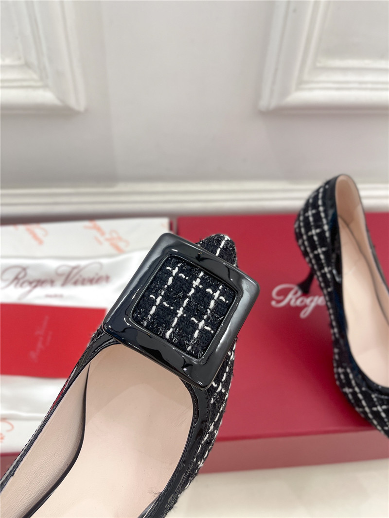 Roger Vivier Viv’ in The City Pumps 65mm in Black Tweed