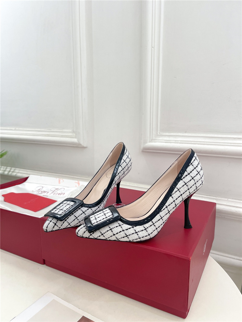 Roger Vivier Viv’ in The City Pumps 65mm Multicolour Tweed