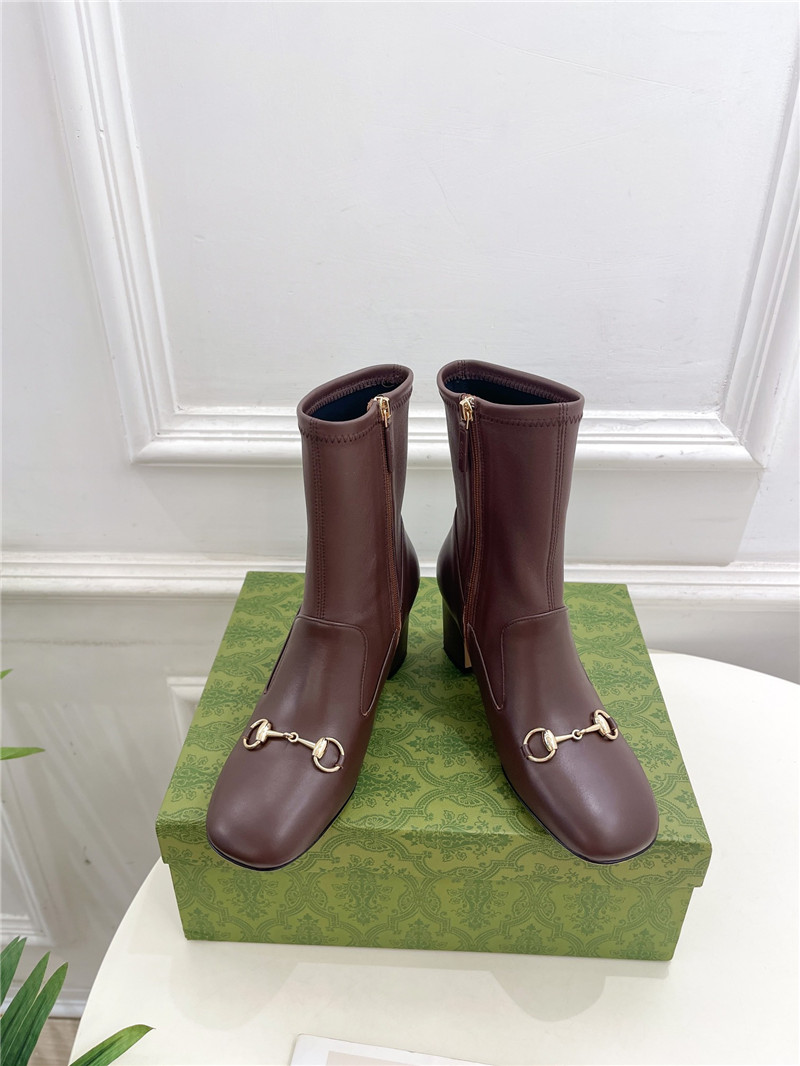 Gvc*1 women’s horsebit ankle boot in brown