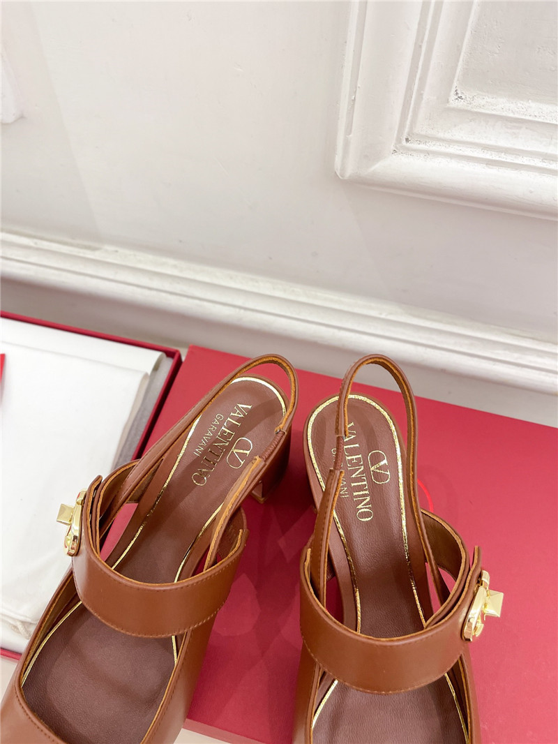 Va1e*ntin0 vlogo locker brown mary-jane slingbacks